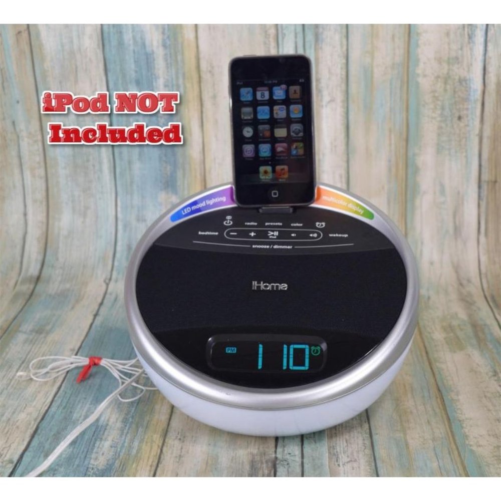 iHome GlowTunes Color Changing Alarm Clock Radio for Apple / iPod WORKS iA17 - Picture 2 of 13